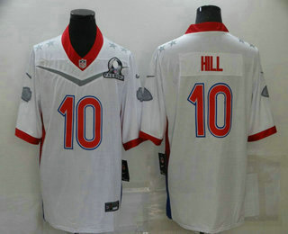 Men's Kansas City Chiefs #10 Tyreek Hill White 2022 Pro Bowl Vapor Untouchable Stitched Limited Jersey