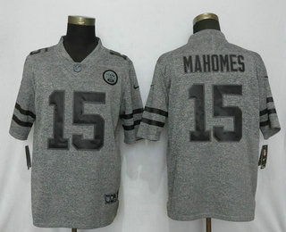 Men's Kansas City Chiefs #15 Patrick Mahomes II 2017 Vapor Untouchable Stitched NFL Nike Gray Gridiron Limited Jersey