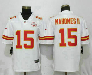 Men's Kansas City Chiefs #15 Patrick Mahomes II White 2018 Vapor Untouchable Stitched NFL Nike Limited Jersey