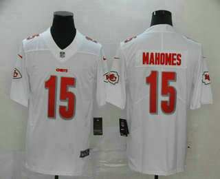 Men's Kansas City Chiefs #15 Patrick Mahomes NFL Pro Line White Jersey