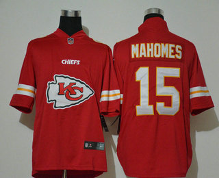 Men's Kansas City Chiefs #15 Patrick Mahomes Red 2020 Big Logo Vapor Untouchable Stitched NFL Nike Fashion Limited Jersey