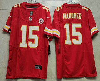 Men's Kansas City Chiefs #15 Patrick Mahomes Red 2023 FUSE Vapor Untouchable Limited Stitched Jersey