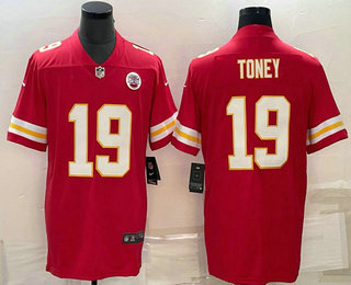 Men's Kansas City Chiefs #19 Kadarius Toney Red Vapor Untouchable Limited Stitched Jersey