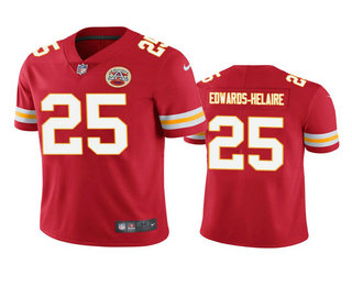 Men's Kansas City Chiefs #25 Clyde Edwards-Helaire Red 2020 NFL Draft Vapor Limited Jersey