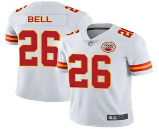 Men's Kansas City Chiefs #26 Le'Veon Bell White 2020 Vapor Untouchable Stitched NFL Nike Limited Jersey