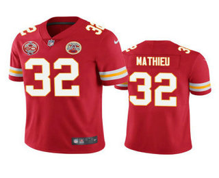 Men's Kansas City Chiefs #32 Tyrann Mathieu Red 60 Season Patch 2017 Vapor Untouchable Stitched NFL Nike Limited Jersey