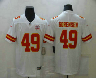 Men's Kansas City Chiefs #49 Daniel Sorensen White 2017 Vapor Untouchable Stitched NFL Nike Limited Jersey