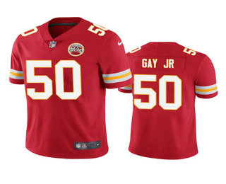 Men's Kansas City Chiefs #50 Willie Gay Jr. Red 2020 NFL Draft Vapor Limited Jersey