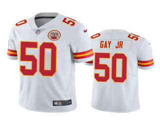 Men's Kansas City Chiefs #50 Willie Gay Jr. White 2020 NFL Draft Vapor Limited Jersey