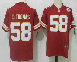 Men's Kansas City Chiefs #58 Derrick Thomas Red 2017 Vapor Untouchable Stitched NFL Nike Limited Jersey