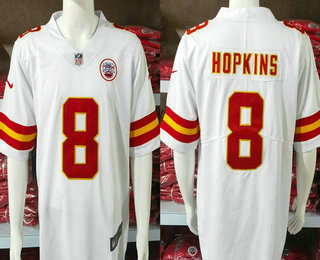 Men's Kansas City Chiefs #8 DeAndre Hopkins Limited White Vapor Jersey