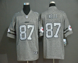 Men's Kansas City Chiefs #87 Travis Kelce 2019 Gray Gridiron Vapor Untouchable Stitched NFL Nike Limited Jersey