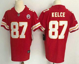Men's Kansas City Chiefs #87 Travis Kelce Red 2017 Vapor Untouchable Stitched NFL Nike Elite Jersey