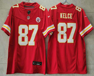 Men's Kansas City Chiefs #87 Travis Kelce Red 2023 FUSE Vapor Untouchable Limited Stitched Jersey