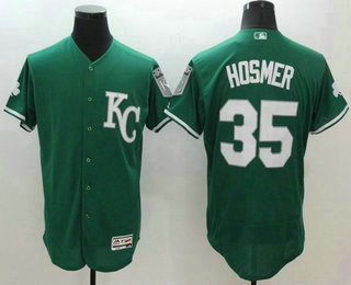 Men's Kansas City Royals #35 Eric Hosmer Green Celtic Flexbase Authentic Collection Player Jersey