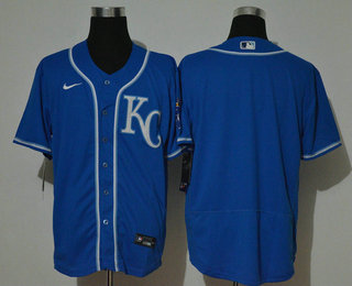 Men's Kansas City Royals Blank Light Blue Stitched MLB Cool Base Nike Jersey