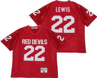 Men's Kathleen High School #22 Ray Lewis Red Football Jersey