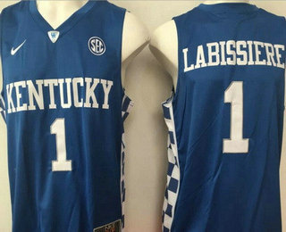 Men's Kentucky Wildcats #1 Skal Labissiere Royal Blue College Basketball 2017 Nike Swingman Stitched NCAA Jersey