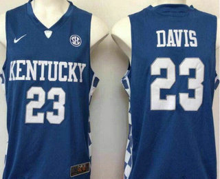Men's Kentucky Wildcats #23 Anthony Davis Royal Blue College Basketball 2017 Nike Swingman Stitched NCAA Jersey