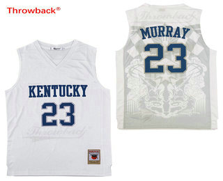 Men's Kentucky Wildcats #23 Jamal Murray White College Basketball 2017 Nike Swingman Stitched NCAA Jersey