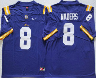 Men's LSU Tigers #8 Malik Nabers Purple Vapor Stitched Nike Jersey