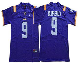 Men's LSU Tigers #9 Joe Burreaux Purple 2017 Vapor Untouchable Stitched Nike NCAA Jersey