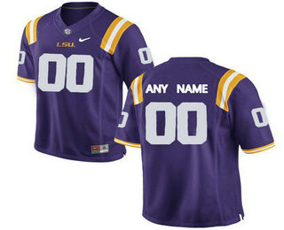 Men's LSU Tigers Customized College Football Limited Jersey - Purple