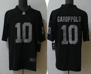 Men's Las Vegas Raiders #10 Jimmy Garoppolo Black 2023 Vapor Untouchable Stitched Nike Limited Jersey