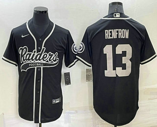 Men's Las Vegas Raiders #13 Hunter Renfrow Black Stitched MLB Cool Base Nike Baseball Jersey