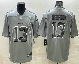 Men's Las Vegas Raiders #13 Hunter Renfrow Grey Atmosphere Fashion Stitched Jersey