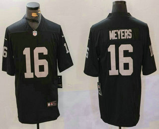 Men's Las Vegas Raiders #16 Jakobi Meyers Black Vapor Untouchable Limited Stitched Jersey