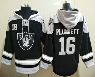 Men's Las Vegas Raiders #16 Jim Plunkett Black Team Color 2014 NFL Hoodie