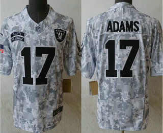 Men's Las Vegas Raiders #17 Davante Adams Arctic Camo 2024 FUSE Salute to Service Limited Stitched Jersey