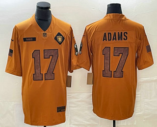 Men's Las Vegas Raiders #17 Davante Adams Brown 2023 Salute To Service Limited Stitched Jersey