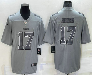 Men's Las Vegas Raiders #17 Davante Adams Grey Atmosphere Fashion 2022 Vapor Untouchable Stitched Limited Jersey