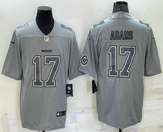 Men's Las Vegas Raiders #17 Davante Adams LOGO Grey Atmosphere Fashion 2022 Vapor Untouchable Stitched Limited Jersey