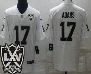 Men's Las Vegas Raiders #17 Davante Adams Limited White 65th Season Vapor Jersey