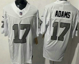 Men's Las Vegas Raiders #17 Davante Adams Limited White Alternate FUSE Vapor Jersey