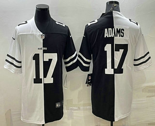 Men's Las Vegas Raiders #17 Davante Adams White Black Two Tone 2021 Vapor Untouchable Stitched NFL Nike Limited Jersey