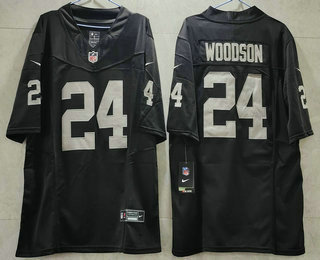 Men's Las Vegas Raiders #24 Charles Woodson Black 2023 FUSE Vapor Untouchable Stitched Jersey