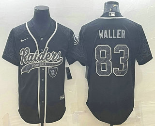 Men's Las Vegas Raiders #83 Darren Waller Black Reflective Limited Stitched Football Jersey