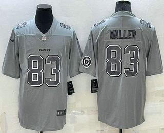 Men's Las Vegas Raiders #83 Darren Waller LOGO Grey Atmosphere Fashion 2022 Vapor Untouchable Stitched Limited Jersey