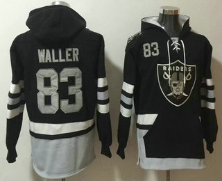 Men's Las Vegas Raiders #83 Darren Waller NEW Black Pocket Stitched NFL Pullover Hoodie