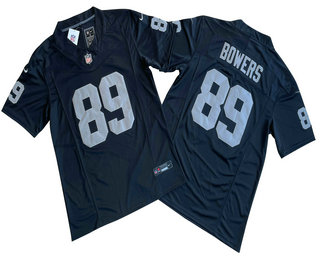 Men's Las Vegas Raiders #89 Brock Bowers Black 2023 FUSE Vapor Limited Stitched Jersey