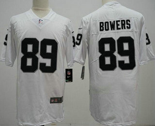 Men's Las Vegas Raiders #89 Brock Bowers Limited White Vapor Jersey