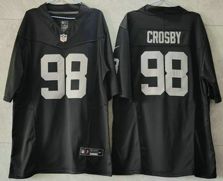 Men's Las Vegas Raiders #98 Maxx Crosby Black 2023 FUSE Vapor Untouchable Stitched Jersey