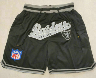 Men's Las Vegas Raiders Black Just Don Shorts 01