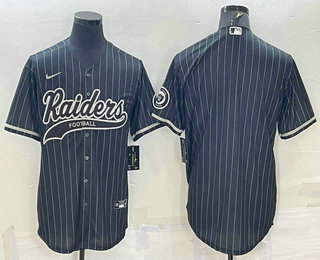 Men's Las Vegas Raiders Blank Black With Patch Cool Base Stitched Baseball Jersey