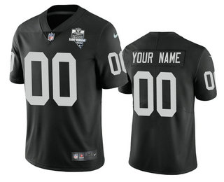 Men's Las Vegas Raiders Custom Black 2020 Inaugural Season Vapor Limited Jersey