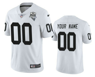 Men's Las Vegas Raiders Custom White 2020 Inaugural Season Vapor Limited Jersey